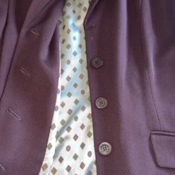 Teenflo Women's Elegant Dark Purple Blazer - Picture 4 of 8